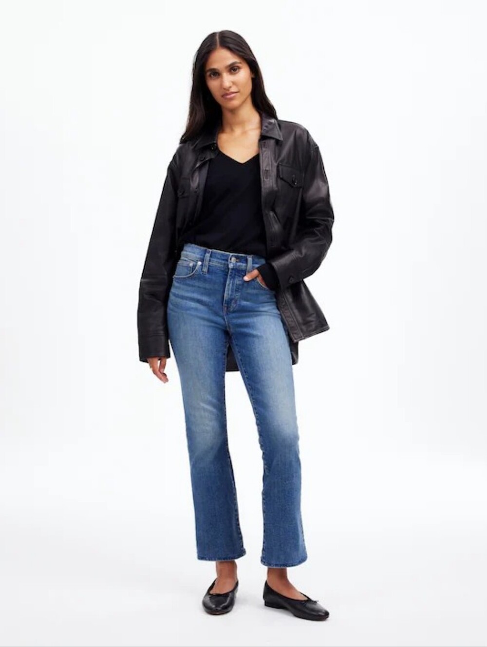 Madewell Tall Kick Out Crop Jeans oneida wash Super‎ Stretch Size 28 TALL